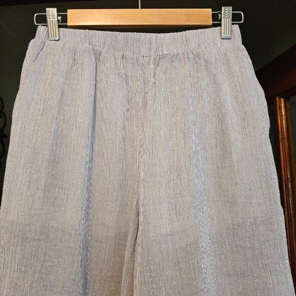 Listicle Striped Wide-Leg Pants - Navy/White - Size Small - Picture 2 of 11